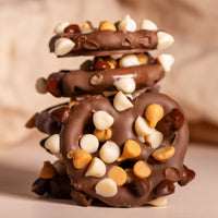 Chocolate Peanut Butter Fudge Pretzels